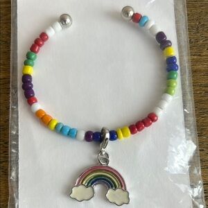 Colorful Beaded Rainbow Bracelet. Handcrafted. New.